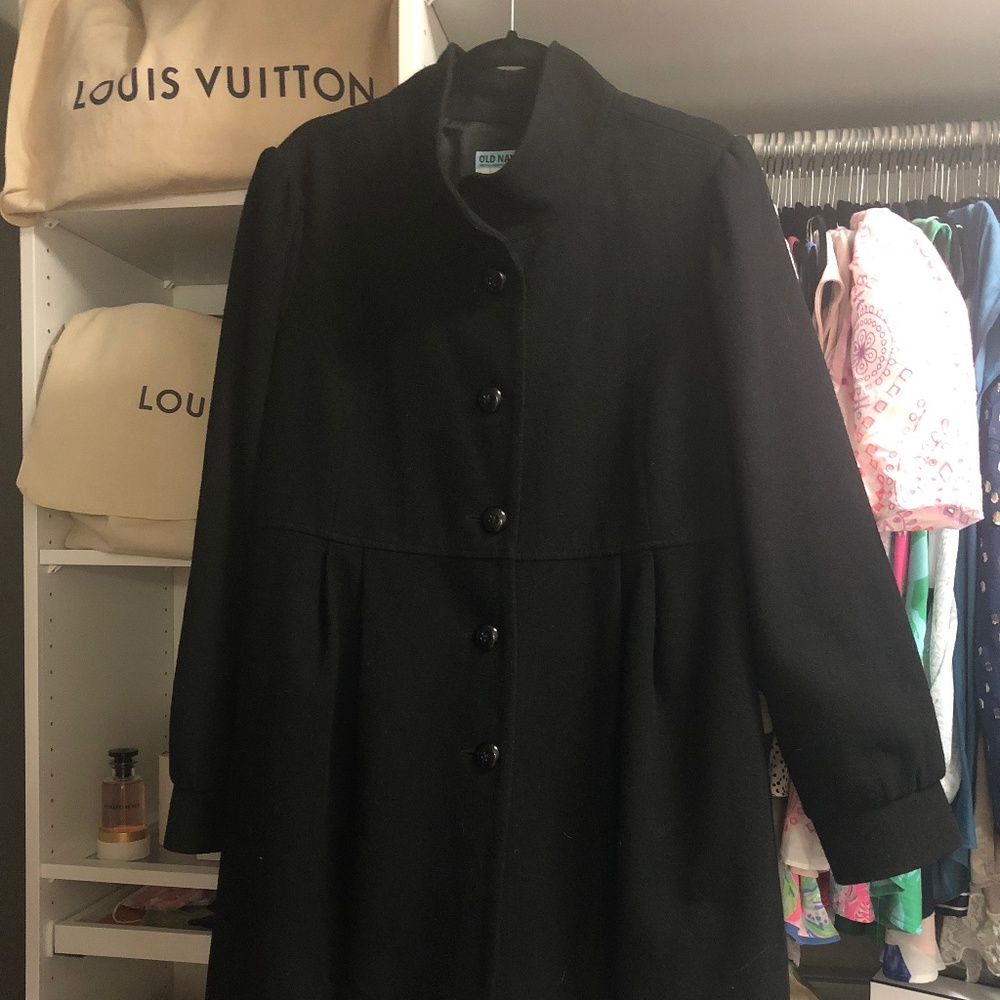 Old Navy Black Wool Coat -size XL